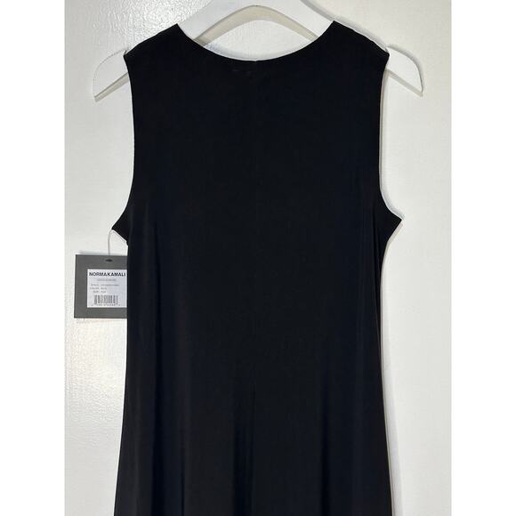 Norma Kamali Sleeveless Long Swing Black Dress Size Small/36 NWT Pockets Relaxed - Picture 11 of 15
